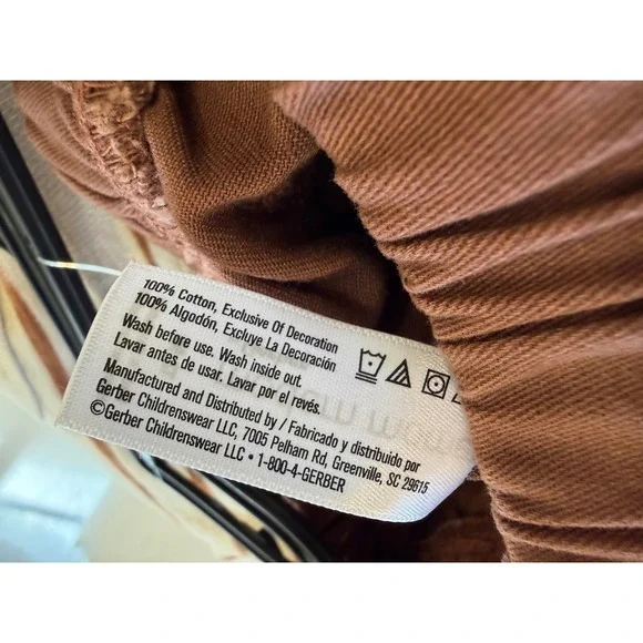 Modern Moments by Gerber Baby 12M 2-Piece Striped Pullover and Pants Set Brown - Picture 6 of 6